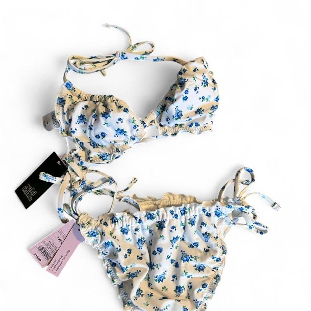 Super cute blue floral bikini